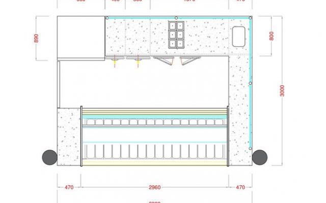 2 D plan kiosk